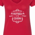 thumbnail image 4 of Inktastic Mother of the Groom in White Women's V-Neck T-Shirt, 4 of 5