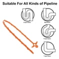 thumbnail image 2 of 5 Pack Drain Clog Remover Hair Drain Clog Tool for Shower Kitchen Sink Sewer Easy to Use, 2 of 10