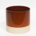 thumbnail image 1 of Umber Brown And Beige Planter, 1 of 1