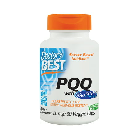 Doctor's Best PQQ with BioPQQ, Non-GMO, Vegan, Gluten Free, Soy Free, 20 mg, 30 Veggie (Best Pqq On The Market)
