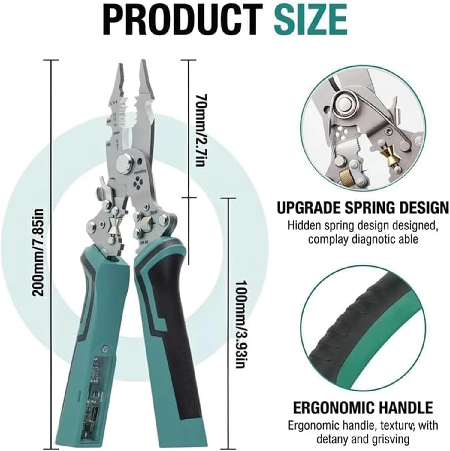 16-in-1 Wire Stripper Tool with Voltage Tester – Professional Multifunctional Folding Wire Stripper, Cutter, Crimper & Twister, Audible & Flashing LED Alarm
