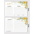 thumbnail image 3 of Inkdotpot Cartes de Recettes 4x6 Pouces (Ensemble de 50), Papier Épais Double Face de Qualité Supérieure - Style Moderne Cartes de Recettes Blanches pour Mariages - Mariée - Shower de Bébé - Thème Floral, 3 of 6