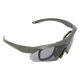 thumbnail image 3 of Gafas de tiro con protección UV, gafas militares para exteriores, a prueba de viento, a prueba de polvo, medio marco, gafas de motocicleta, protección para los ojos para hombres y mujeres, OD verde, 3 of 12