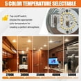 thumbnail image 3 of 5CCT LED RV Dome Ceiling Lights, On/Off Switch, DC 12V Surface Mount Interior Puck Light for Slim Motorhome, Trailer, Boat, Camper Lighting, 5W, 2700K/3000K/3500K/4000K/5000K, 4.5 Inch, 6 Pack, 3 of 7