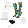 thumbnail image 3 of Gaeub Chaussettes Style Hippie Design Imprimé Extensibles Chaussettes Tube Haut pour Hommes Femmes Adolescents, Chaussettes de Softball Soccer pour Randonnée, Sport, 3 of 6