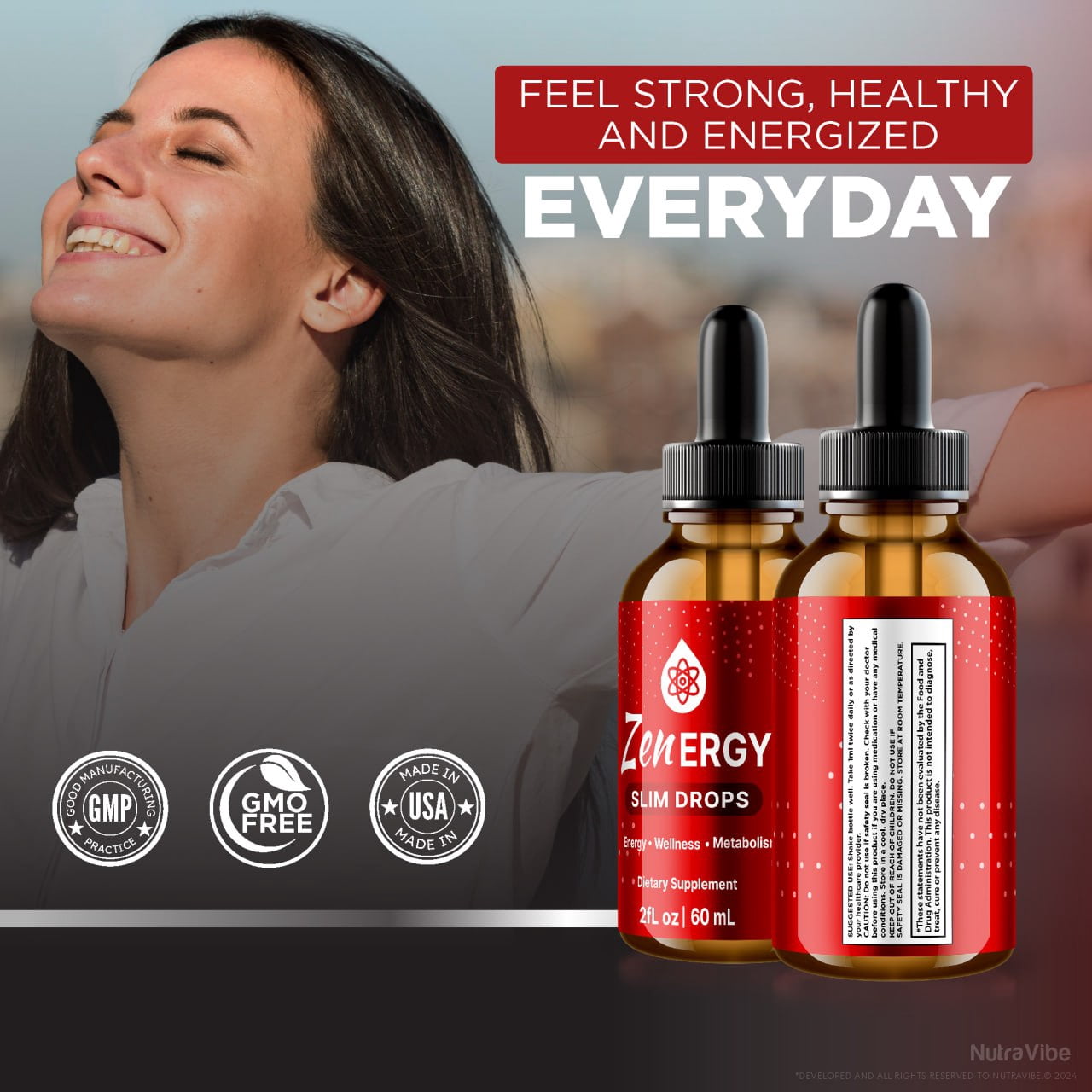 (3 Pack) Zenergy Drops, Zenergy Advanced Formula Drops, Maximum Strength Drops for Weight Loss, All Natural Support, Zenergy Vitamins for Overall Health, Official Reviews (180 ml)