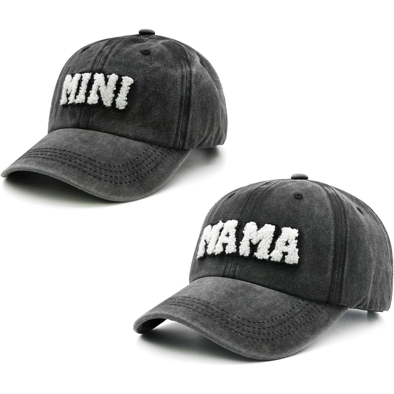 Matching Mama and Mini Baseball Caps Mommy Daughter Set Mama and Mini Hats, Mommy and Me Hat, Mother Daughter Cap  main image 2