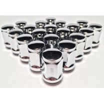 20 Chrome Bulge Acorn 12x1.25 Cone Seat LugNuts Set Fits Scion Subaru Suzuki