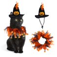 thumbnail image 4 of Conjunto De Sombrero Y Collar De Bruja De Halloween Para Mascota, Perro, Gato, Fiesta Divertida, Decoración De Disfraces, Accesorios De Vestir Para Fiestas De Vacaciones Eigraketly HA037227-00, 4 of 6
