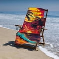 thumbnail image 4 of PHYHOO Vintage Ocean Sunset , Swimming Yoga s, Sand Free Microfiber 30x60in, 4 of 8