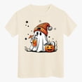 thumbnail image 7 of Toddler Baby Girl Halloween Shirt Kid Cute Bow Ghost T-Shirt Kids Short Sleeve Spooky Season Gift Tee Tops 7-8 Years Beige, 7 of 7