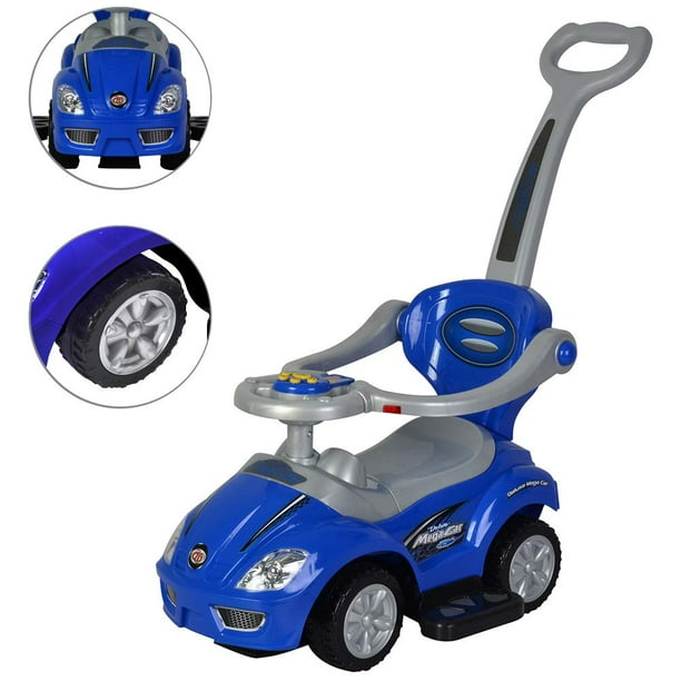 3 in 1 Ride on Toys Pushing Car with Guardrail,Mega Car for Toddler