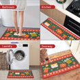 thumbnail image 4 of PENGXIANG Christmas Kitchen Carpet (2 Pieces) Merry Christmas Kitchen Carpet Washable Cushion Comfortable Kitchen Carpet Set, 4 of 6