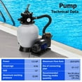 thumbnail image 2 of Outop Energy Efficient 12" Sand Filter Pump System 6-Way Valve for Above Ground Swimming Pools, 2 of 9
