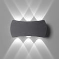 thumbnail image 1 of 6W Indoor LED Wall Light,Outdoor Wall Light IP65 Waterproof 1200LM,Modern Aluminum Wall Light 6500K Cool WhiteBlack, 1 of 4