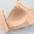 Bosfbaoi Women's Nude Chevron Jacquard Lace Wide Adjustable Strap Full