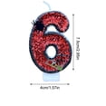 thumbnail image 3 of Btomtd Halloween Number Candles, 3 Inch Numeral Cake Topper Candle with Spider Web Decor for Spooky Party Cake, 6, 3 of 9