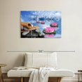 thumbnail image 2 of Elephant Stock Zen Lotus Wall Art - Horizontal Canvas Wall Art - Living Room Wall Decor - Wellness Canvas - Blue And Brown Decor - 36" x 24", 2 of 8