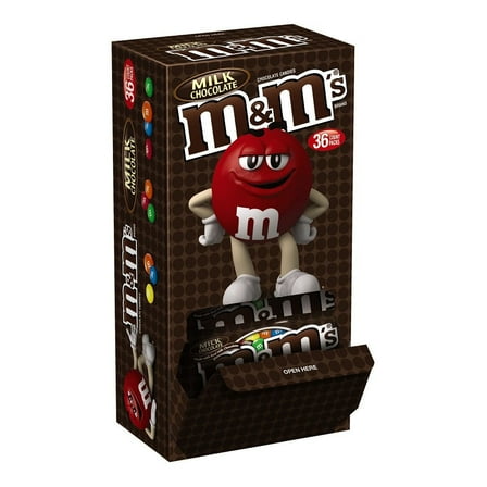 M&M's Milk Chocolate Candy, 1.69 Oz (36 count box)
