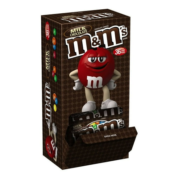 M&M's Milk Chocolate Candy, 1.69 Oz (36 count box)