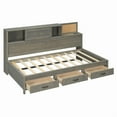 thumbnail image 6 of Mirightone Twin Size Daybed with Storage Drawers, Charging Station & Shelves , Wood Daybed Frame, Twin Bed with Drawer for Guestroom Bedroom, No Box Spring Needed (Gray), 6 of 11