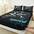 thumbnail image 3 of Homewish Dirt Bike Twin Sheet Sets,Speed Motorcycle Motocross Twin Fitted Sheet,Extreme Sport Flat Sheet For Boy,Microfiber Bedroom Decor,3 Pieces, 3 of 7