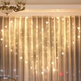thumbnail image 1 of OUSITAID String Light Heart Shape Waterproof LED Curtain Fairy Lamp Decoration for Wedding Party Home, 1 of 8
