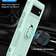 thumbnail image 2 of Dteck Google Pixel 6 Case, Google Pixel 6 Case with Finger Ring Holder Kickstand, Military Grade Stand Cover Phone Cases Compatible for Google Pixel 6, Green, 2 of 8