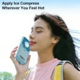 thumbnail image 1 of Foldable Makeup Mirror Fan LED Light Neck Hanging Cooling Fan USB Rechargeable Portable Ice Compress Fan For Daily Makeup Desk Use Travel Office Outdoor Hot Weather Comfort, 1 of 9
