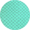 thumbnail image 1 of Ahgly Company Indoor Round Oriental Turquoise Blue Industrial Area Rugs, 3' Round, 1 of 4