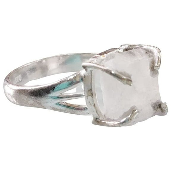 Rainbow Moonstone Ring, Rough Moonstone Gemstone Ring, June Birthstone, Boho Gypsy Ring, 925 Sterling Silver, Womens Ring, Christmas, Thanksgiving, Handmade, Statement Jewelry, Rough Gemstone Jewelry