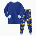 thumbnail image 5 of HCNTES Toddler Baby Boys Pajamas Sleepwear Outfit Set Kids Fall Winter Clothes Long Sleeve Cute Soft Shirts and Pants Casual Dailywear Outfits Set(A01-Blue,7-8 Years), 5 of 6