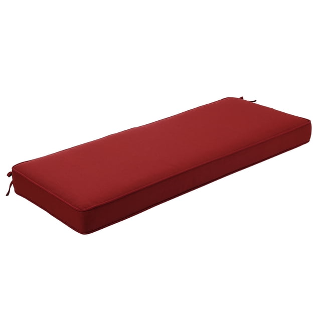 Aoodor 46.5” x 17.7” x 3” Outdoor Bench Cushion, Red