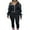 Black, variant on Oksale Women's Full Zip Sweatsuits Set 2PC Fleece Lined Hoodies Casual Jogger Sweatpants Baggy Fall Winter Outfit for Athletic 2025 Green M