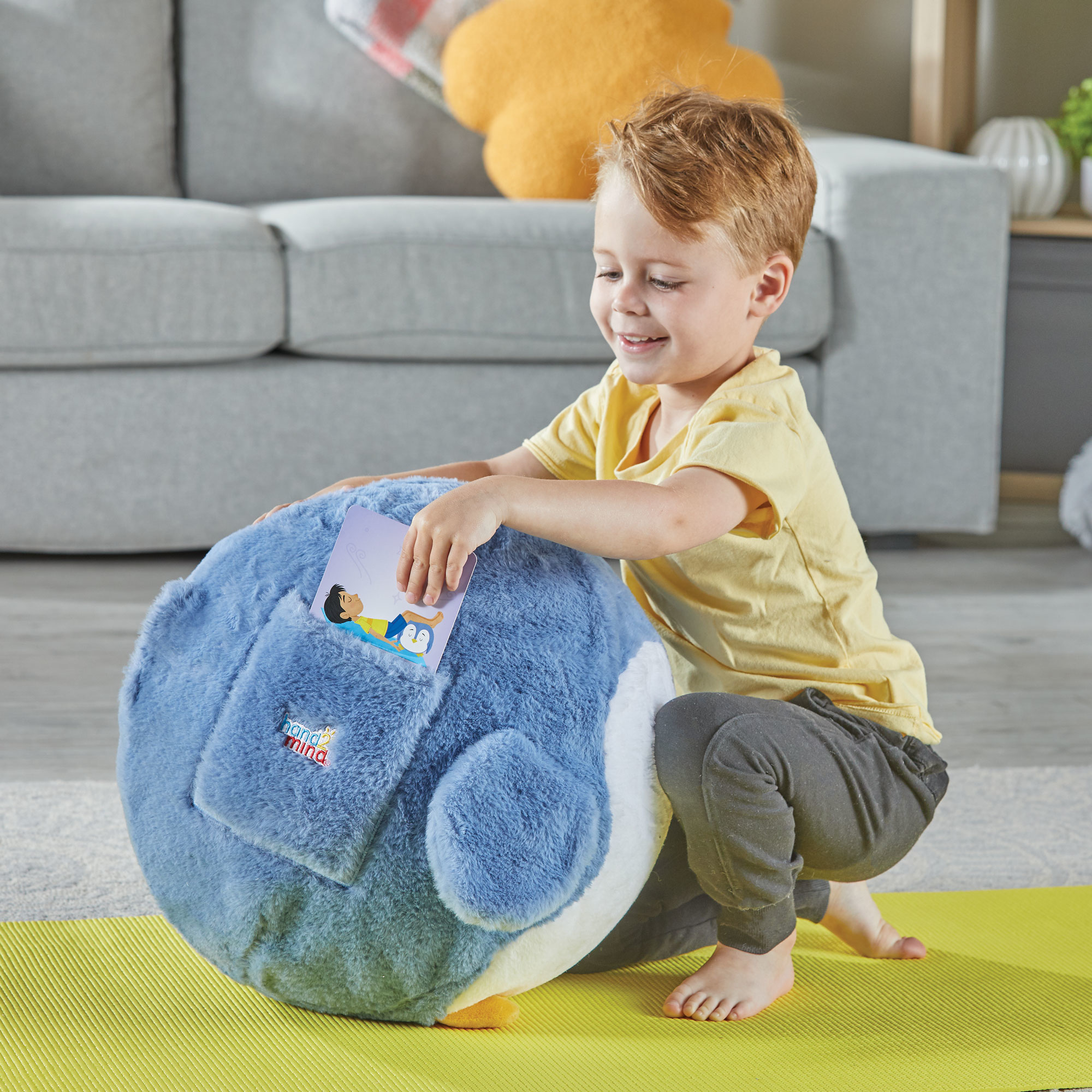 hand2mind BubblePlush Yoga Ball Buddy - Penguin