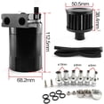 thumbnail image 2 of Recolector de aceite de motor, recipiente colector de aceite universal, recuperación de vapor de aceite de motor de aluminio de 300 ml, con filtro de aire, manguera y otros accesorios (negro), 2 of 5