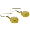 thumbnail image 2 of GlassOfVenice Murano Glass Disk Earrings - Liquid Gold, 2 of 4