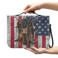 thumbnail image 2 of Kuiaobaty 3D Deer American Flag Print Bible Case Covers PU Leather Bible Carrying Holder Bag with Handle and Shoulder Stap, Large Size Bible Tote Bag Study Bible Case for Women Men, 2XL, 2 of 7