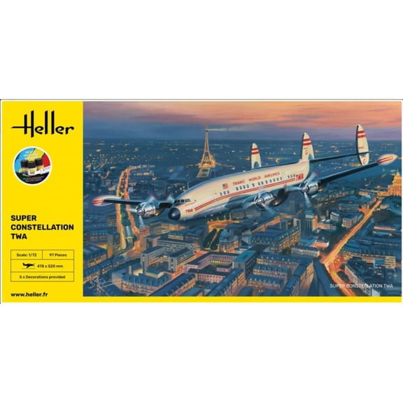 Heller 58391 STARTER KIT Super Constellation TWA 1/72