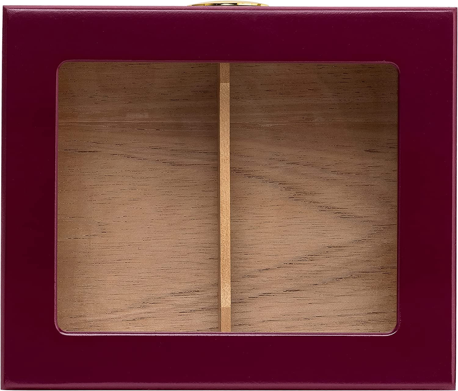 Quality Importers Glasstop Humidor, Red