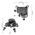 thumbnail image 3 of Soporte de de rotación de 360  degree ajustable de 1 pieza para de interfaz de 1/4 " Cola Adaptador de nivel láser, 3 of 8