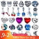 thumbnail image 2 of Gran oferta de abalorios compatibles con Pandora 925, pulsera Original, búho de plata 925 con circonita azul, abalorios de corazón rojo, cuentas finas para fabricación de joyas DIY Dengxun unisex, 2 of 2