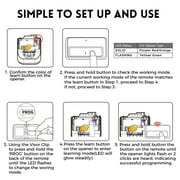Foluck 2 for Chamberlain LiftMaster Craftsman 1-Button Garage Door Opener Remote 891LM 971LM Universal