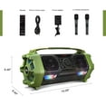 thumbnail image 3 of VeGue VS-6633 Outdoor Karaoke Machine PA System with 2 Wireless Microphones, Bluetooth 5.0, Range Up to 33ft, 3 of 6