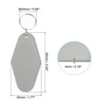thumbnail image 2 of Unique Bargains Vintage Motel Keychain Blank Hotel Keychains Rhombus Retro Key Tag, Gray, 16 Pack, 2 of 7