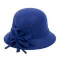 thumbnail image 1 of Chapeau Seau pour Femmes Automne Hiver Mode Décontractée Chapeau Dôme Britannique, 1 of 2