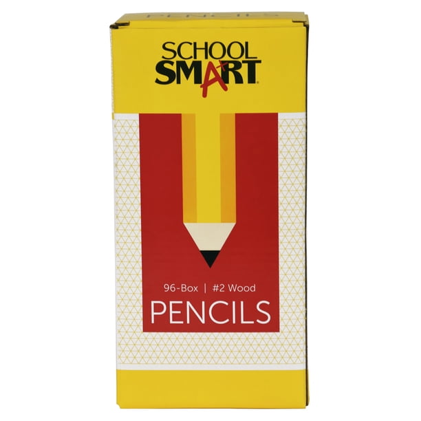 School Smart Lápiz hexagonal n.º 2 con borrador sin látex, paquete de 96
