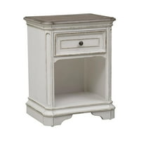 Magnolia Manor White 1 Drawer Night Stand