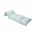 thumbnail image 4 of White Floor Pillow Lounger Cover, Big and Nested Circles Lapping over Conceptual Ocean Waves Sea Inspired Design, Nap Mat Printed Fabric Case for 5 Pillows, 88" x 36", Pale Blue White, by Ambesonne, 4 of 5