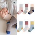 thumbnail image 2 of 3 Pair Baby Newborns Socks Four Season Socks Calf Length Girls Middle Tube Socks Loose Mouth Children Long Tube Socks Pink M, 2 of 4